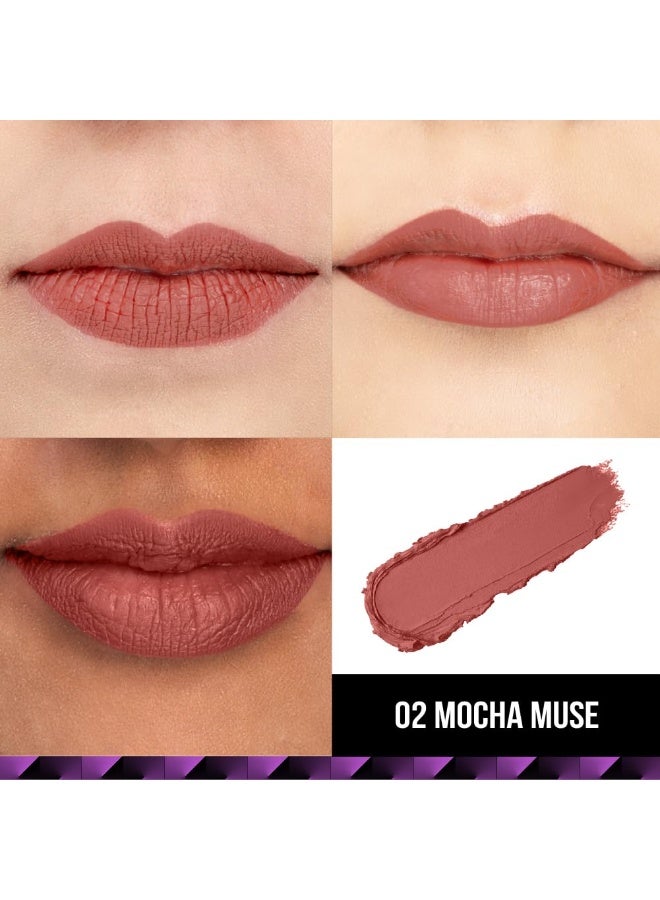 Staze 9to9 Velvet Kiss Lipstick | Matte + Intense Color Lipstick | 12H Long Stay | Moisturizing & Lightweight Formula | 02 Mocha Muse | 3.8g - Image 4
